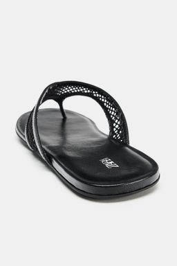 SANDALIA PLANA REJILLA / Negro - Zara фото 5