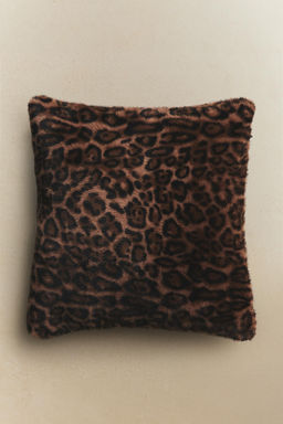 FAUX FUR AND ANIMAL PRINT CUSHION COVER - Zara фото 5