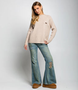 Джемпер #КТ8210, бежевый