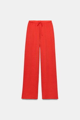 PANTAL?N R?STICO WIDE LEG / Rojo - Zara фото 6