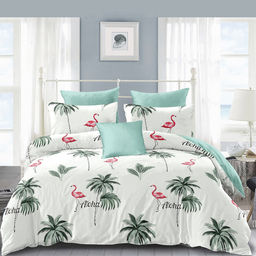 Постельное белье - Сатин Алоха 2-спальный с Евро простыней (молния)