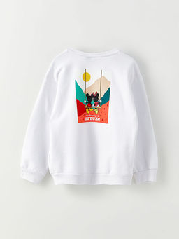 Bisiklet Yaka Minnie ve Mickey Mouse Bask?l? Uzun Kollu K?z ?ocuk Sweatshirt - Waikiki фото 2