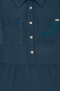 Платье U.S. Polo Assn для девочки индиго вискоза  фото 9