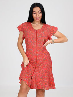 111 ПЛАТЬЕ/ХАЛАТ (Морковный) - А-дина фото 2