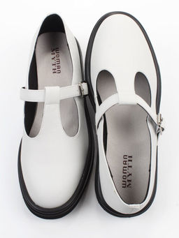 06-M47-12 WHITE Туфли женские (натуральная кожа)