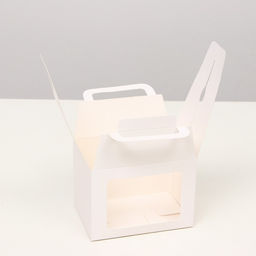 Цена за 10 шт. Коробка складная, с окном и ручкой, белая, 10 х 14 х 10 см - UPAK LAND фото 3