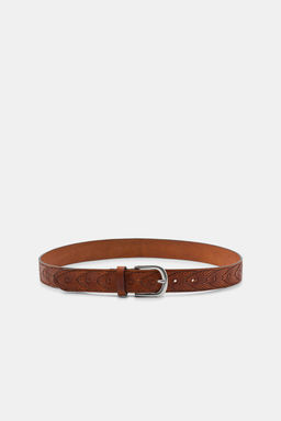 CINTUR?N PIEL LABRADA 100% / Marr?n - Zara фото 2
