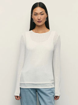 Двухслойный лонгслив с майкой / Zarina  фото 3