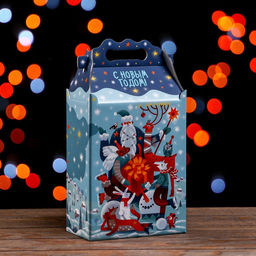 Цена за 5 шт. Подарочная коробка Фантазия в зелёном 17,8 х 10 х 32,5 см