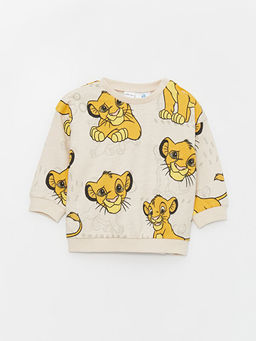 Bisiklet Yaka Aslan Kral Bask?l? Erkek Bebek Sweatshirt ve E?ofman Alt Tak?m 2li - Waikiki фото 2