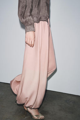 ZW COLLECTION FLOWING GATHERED TROUSERS - Zara фото 5
