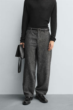 TEXTURED BALLOON FIT TROUSERS - Zara фото 2