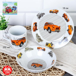 Набор посуды 3 предмета / C336N# /уп 6/12/ Машина