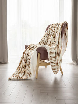 Плед меховой 200x220 коричневый