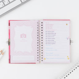 Анкета на замочке, в твердой обложке А6, 40 листов Для стильных девчонок