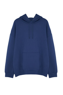 TRENDYOL MAN Siyah Buyuk Beden apusonlu Oversize/Genis Kesim Ici Polar/S?cak Tutan Sweatshirt TMNAW24AO00013 - Trendyolmilla фото 6