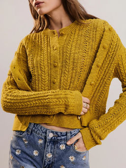 Ажурный кардиган из хлопка / Zarina  фото 5