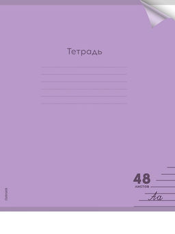 Цена за 2 шт.Тетрадь 48л. Prof-Press "Пастель Violet" линия (48-1352) пластиковая обложка