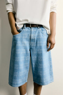 JORTS DENIM LAVADO ESTAMPADO / Azul claro - Zara фото 5