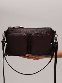 Сумка багет Deboro 31103 зимняя вишня