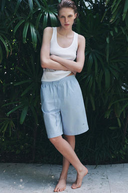COTTON PYJAMA BERMUDA SHORTS