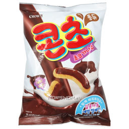 Кукурузные палочки в шоколадной глазури/Corn cho Crown, Корея, 66 г Акция