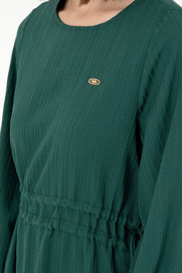 Женское темно-зеленое тканое платье Неожиданная скидка в корзине - U.s. polo assn фото 6