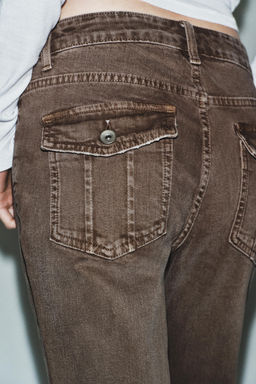 JEANS TRF BOOTCUT TIRO BAJO / Marr?n