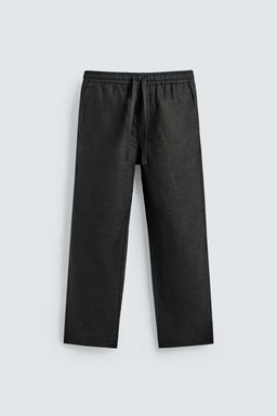 PANTAL?N RELAXED FIT 100% LINO / Negro - Zara фото 6
