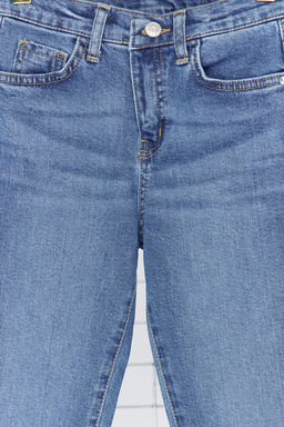 Mavi Erkek Cocuk Skinny Esnek Ayarlanabilir Lastikli Denim Pantolon Jean TKDSS24PL00015 - Trendyolmilla фото 7