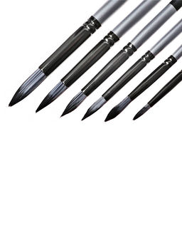 Набор кистей для рисования, синтетика, 6 штук: № 2, 4, 6, 8, 10, 12, круглые, международный размер