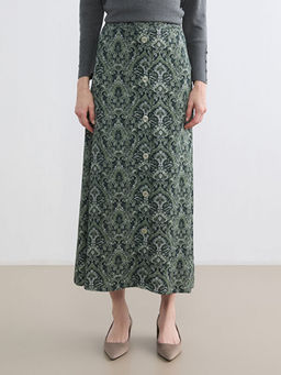 Beli Lastikli Desenli A Kesim Etek