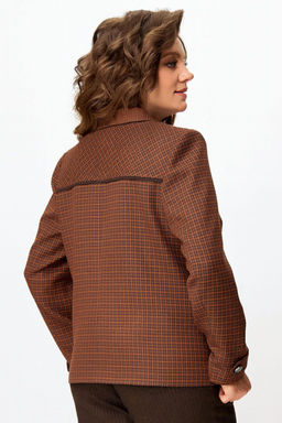 Жакет FITA 20753 терракот + коричневый  фото 4