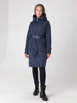 24332 Полупальто дем. т.синий - Dizzyway фото 2