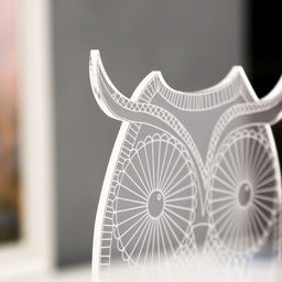 Светильник «Большой филин» LED белый от сети 9.5×13×22 см RISALUX