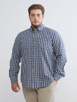 Regular Fit Uzun Kollu Ekose Poplin Erkek G?mlek