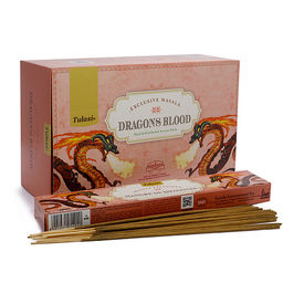 Благовония TULASI Exclusive Masala Dragonblood блок 12шт светлые с пыльцой
