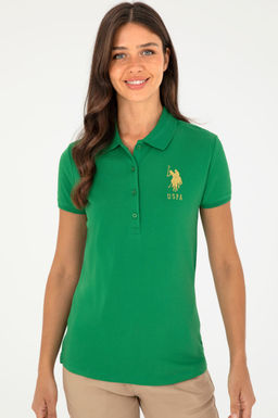 Женская зеленая базовая футболка Неожиданная скидка в корзине - U.s. polo assn фото 3