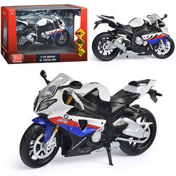 Модель металл BMW s1000rr Мотоцикл, 17 см, вращающийся руль, подвеска