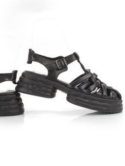 08-PEAG48-1 BLACK Босоножки женские (натуральная кожа) - Фабричный китай фото 11