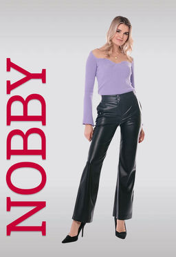 NOBBY, Женские брюки 6-500 (эко-кожа)
