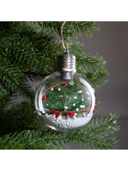 Ёлочный шар Еловая ветка, 1 LED, от батареек, свечение тёплое белое - Luazon lighting фото 10