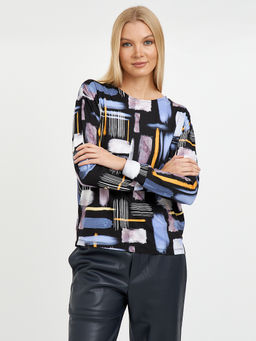 футболка женская черная с принтом