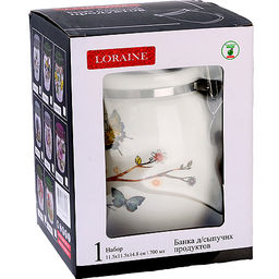 60123 Банка для сыпучих 700мл Бабочки в саду дол/жел LR (х36) - Mayer&boch фото 5