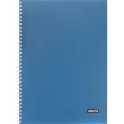 Бизнес-тетрадь А4 96л Attache Metallic Синий клетка, греб, картон, фольга