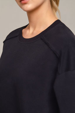 Арт. 15125 Свитшот женский Матрешка оверсайз 44-50 (4 шт) Цвет:черный - Калинка фото 7