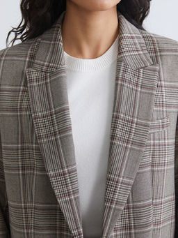 Ekose Kad?n Blazer Ceket