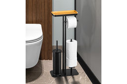 Подставка для туалетной бумаги и ершика 30*17*68,8 см Черная - Elan gallery фото 3