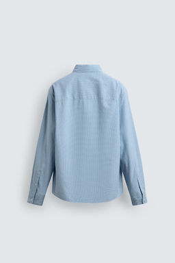 CAMISA ALGOD?N SOFT / Azul claro - Zara фото 8
