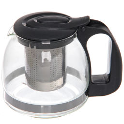 Чайник заварочный стеклянный 700мл "Ассорти", микс цветов